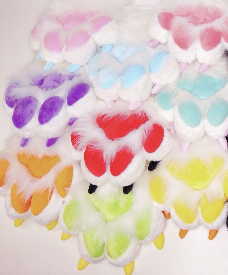 White Paw Pair (Select Color)