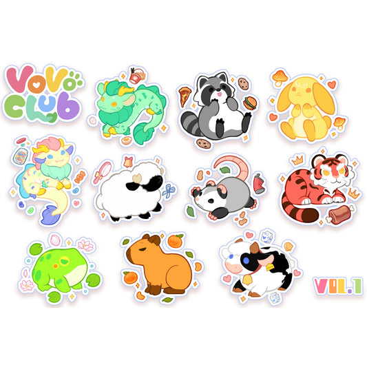 10x Animal Sticker Pack